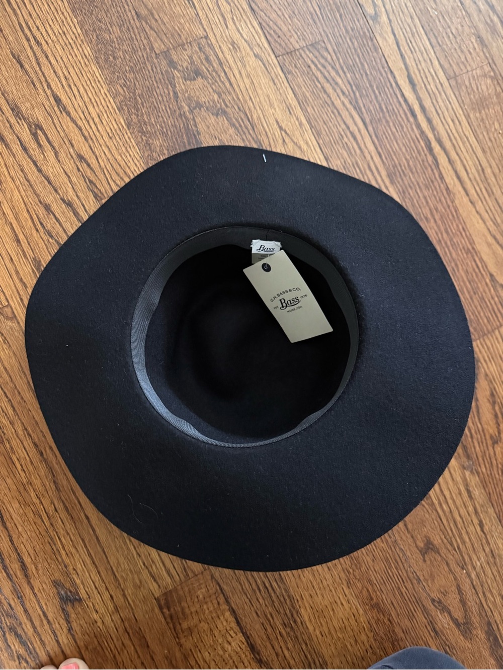 G.H. Bass Women’s Black Wide-brim Wool Felt Fedora One Size Boho Festival - Picture 4 of 6